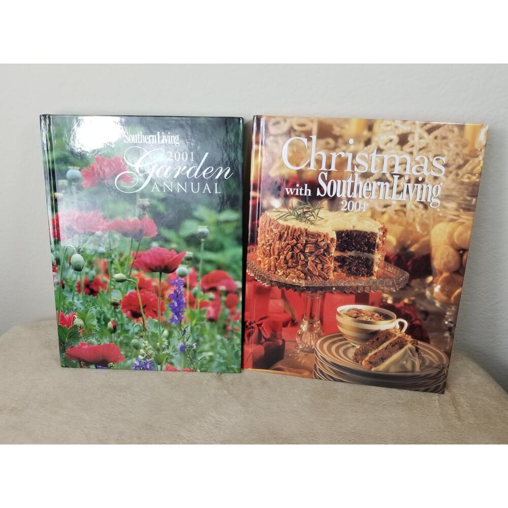 Christmas Home Decor Southern Living Garden Annual 2001 Holidays Books x2 Vtg